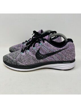 Nike Flyknit Lunar 3 Women’s Size 9 Fushia Glow Running Shoes Lunarlon
